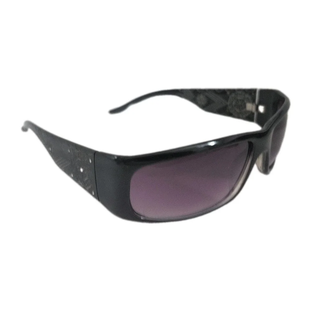 Vintage Oscar de la Renta Sunglasses MOD 1027 001 Black Wrap Shield Y2K